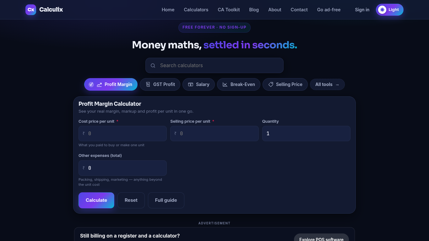 Calculix – Smart Business Calculators